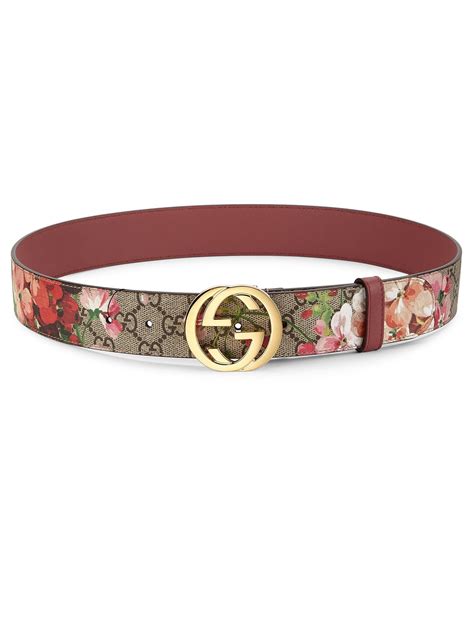 gucci bloom floral belt|genuine leather Gucci belt women.